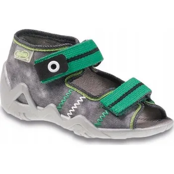 Chlapecké sandály Befado dětské sandály textilní šedé velikost 22
