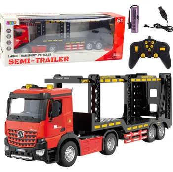 RC model auta RC Odtahová laweta 2.4G 6CH – dálkové ovládání červená