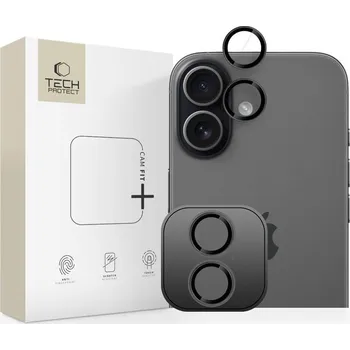 Náhradní kryt pro mobilní telefon Ochranné sklo pro zadní kameru Tech-Protect Camring Fit+ iPhone 17 Black