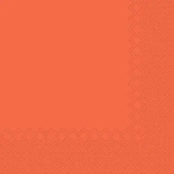 Papírový kapesník Ubrousky 3-vrstvé ORANŽOVÉ, 33x33 cm