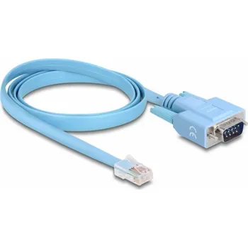 Elektrická zásuvka Delock 63353 RJ45 / VGA adaptér [1x RJ45 zástrčka - 1x D-SUB zástrčka 15pólová] modrá 1.00 m