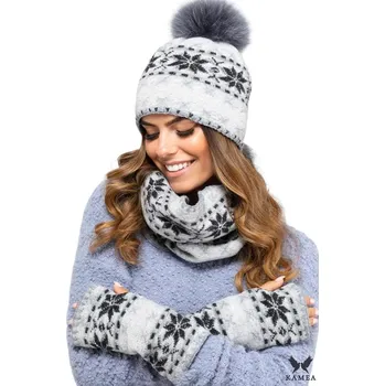 Čepice Dámské rukavice ANNAPOLIS šedé - Kamea šedá UNI