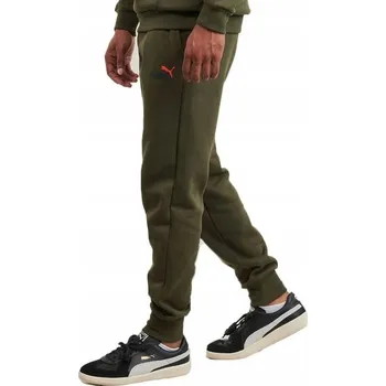 Puma pánské tepláky Essentials+ 2 Col Logo Pants zelené, velikost S
