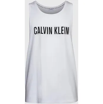 Pánské tričko Pánské plážové tílko KM0KM00837 YCD bílá - Calvin Klein M