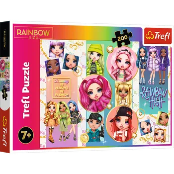 Puzzle Puzzle 200 dílků Přátelství Rainbow High Trefl 48x34 cm