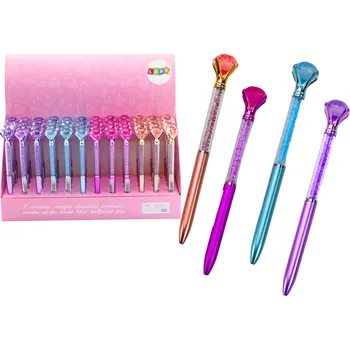 Kuličkové pero s diamantem a třpytkami modrá náplň 0,7mm