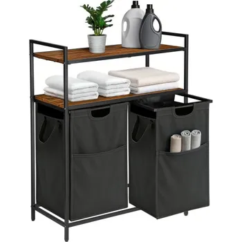 Koš na prádlo Volně stojící koš na prádlo LoftInspired 80 l černý