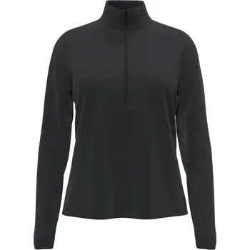 Dámská mikina Mikina na zip s dlouhým rukávem dámská ICEBREAKER W Mer 360 Realfleece Elem LS Half Z BLACK - XS