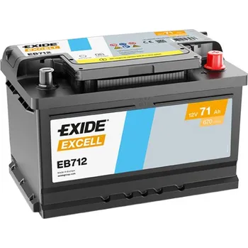 Auto-moto EXIDE Excell 12V 71Ah 670A 278x175x175