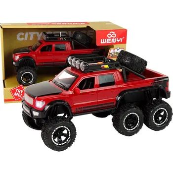 autíčko Terénní auto s frikčním pohonem světla zvuky 1:16 červené