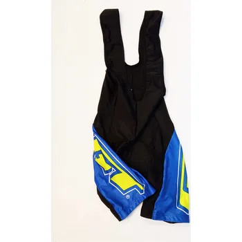 Cyklistické kalhoty GT pánské kraťasy s laclem černo-tm.modro-žluté Podkarta: S