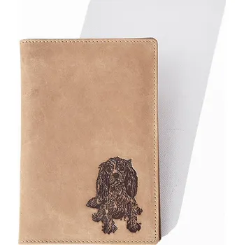 Obal na doklad Pouzdro Na Psí Pas - "Kavalír King Charles španěl" - 105 - Dárek pro milovníka psů