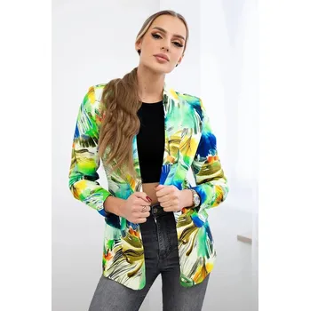 Bavlněné sako s potiskem 5478 zelené - Zentex XL