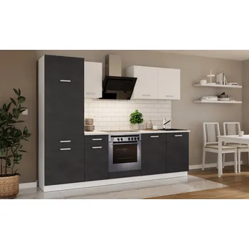 Kuchyňská linka Stolarz-Lempert Kuchyňská linka Toni 260 cm - Matera + bílý mat