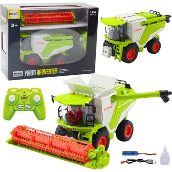 RC model auta Kombajn na dálkové ovládání 2v1 s žacím ústrojím RC efekt kouře 2.4G