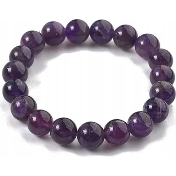 Náramek Náramek z přírodního ametystu, 5,2-5,5 cm, Korálky 10 mm, 1 Ks