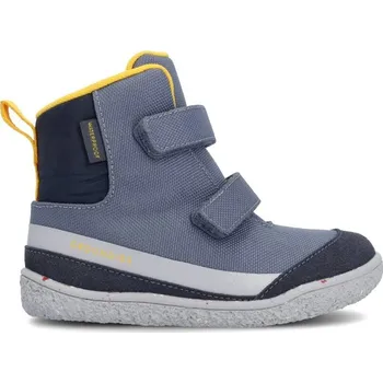 Chlapecké tenisky Dětské Barefoot Zateplené Kotníkové Boty GROUNDIES® Ottawa Modro Žluté