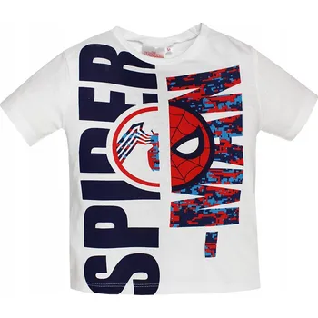 Chlapecká mikina Spiderman DĚTSKÉ TRIČKO PRO CHLAPCE MARVEL BÍLÉ DO ŠKOLY 128