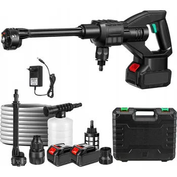 Vysokotlaký čistič Akumulátorová tlaková myčka 100 bar 500 W 21 V + 2 baterie pro auto a zahradu