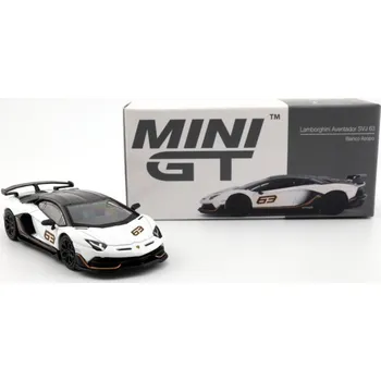 auto na autodráhu MINI GT Lamborghini Aventador SVJ #63 Bianco Asopo LHD MGT00842-L MiniGT