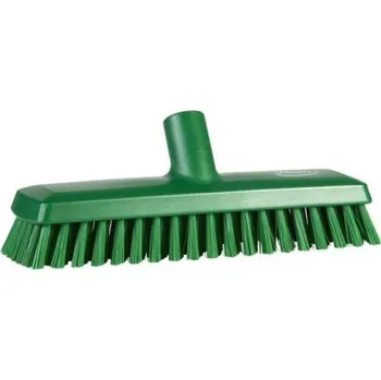 Kartáč na podlahu, Zelená 32mm Polyester, Polypropylen, Nerezová ocel Střední, Jatky Vikan