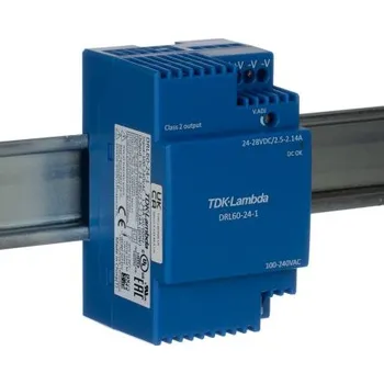 spínaný zdroj TDK-Lambda Spínaný Napájecí zdroj na lištu DIN, počet výstupů: 1, výstup: 24V dc, 2.5A, vstupní: 85 → 264V ac,60W