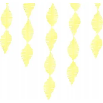Girlanda z krepového papíru žlutá 3 m