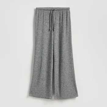 Dámské kalhoty Reserved - Pletené kalhoty se zavazováním - světle šedá - 640GA-09M - 640GA-09M-XXL