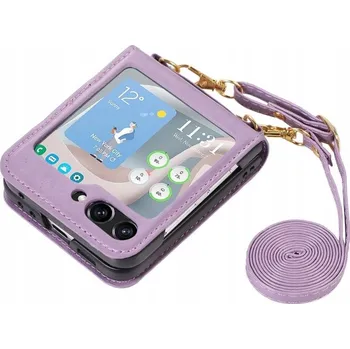 Pouzdro na mobilní telefon Zadní Kryt Erbord pro Samsung Galaxy Z Flip5 fialový