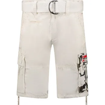 Pánské kraťasy Zeměpisné Norsko Pasteque EO 063 M SX1425H/GNO-Bílé šortky XL