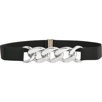 Opasek Opasek Chain - Černá/Stříbrná KP-29183