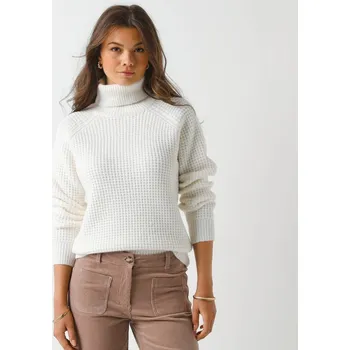 Dámský svetr Pulovr s rolákem režná 52