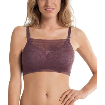 Podprsenka Dámská podprsenka Lace crop top 0600 - Anita hnědá/berry 75E/F