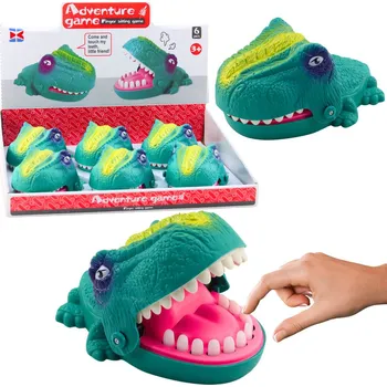 Figurka Obratnostní hra kousající dinosaurus se zuby zelený