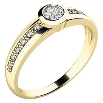 Prsten Prsten AU 585/1000 přírodní diamant 0,214 ct 2,20 g G1077801