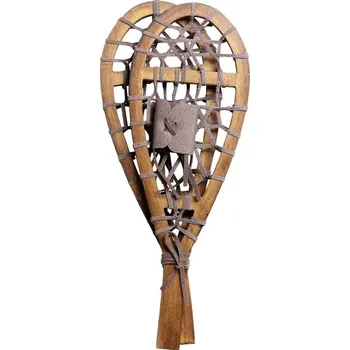 Hnědá antik dekorace sněžnice Snowshoes Vintage - 23*3*36 cm