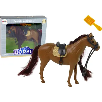 Figurka Figurka koně k česání – s hřívou a sedlem | hnědá