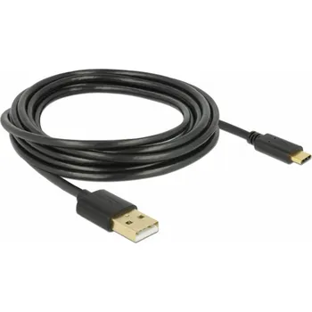 Mobilní telefon Delock USB kabel USB 2.0 USB-A zástrčka, USB-C ® zástrčka 3.00 m černá 85209