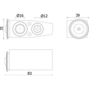 Ventil klimatizace Expanzní ventil, klimatizace AGB 50F1KZ-1