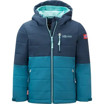 Dívčí oblečení Zimní bunda pro holky/chlapce Trollkids Kids Hemsedal Snow Jacket XT zateplená modrá (513-104) 92