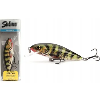 Nástraha SALMO WOBLER OKOUN PLOVOUCÍ 8cm HOLOGRAFICKÝ OKOUN