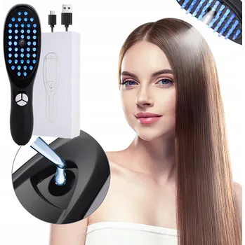Masážní přístroj Masážní hřeben LED Elektrický kartáč Masážní Přístroj pro masáž pokožky hlavy