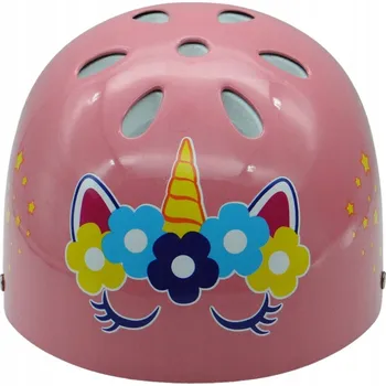 Cyklistická přilba Helma Jednorožec růžová- velikost S