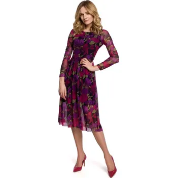 Dámské šaty Večení šaty model K064 - Makover XXL fialová