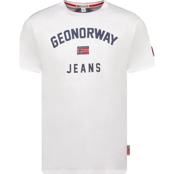 Pánské tričko Geografické Norsko tričko Jassier 254 M SY1361H/GN-White pánské L