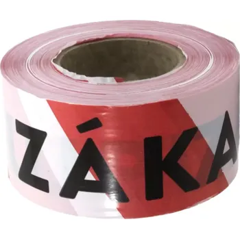 Výstražná páska Bílo-červená vytyčovací páska "ZÁKAZ VSTUPU" - délka 250 m, šířka 7,5 cm