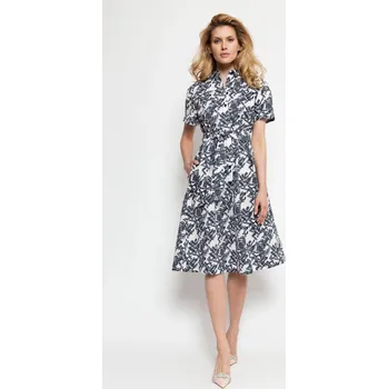 Dámské šaty Dámské šaty DC-3254 - Deni Cler Milano 44 bílo-černá