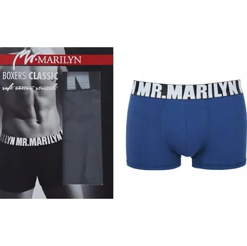Boxerky Klasické pánské boxerky MARILYN LETTERS BOXER Modré BLUE velikost M