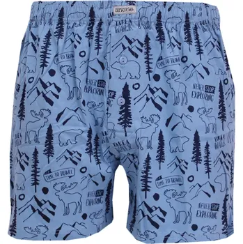 Boxerky Trenýrky Andrie s outdoorovým potiskem PS5929 modrá velikost XXL-58/60