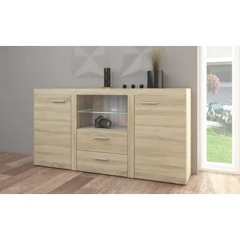 Obývací stěna FalcoNabytek Komoda Rizo 2D2S dub sonoma